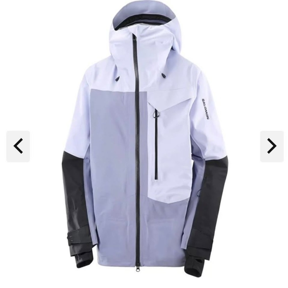 Salomon Moon Patrol GoreTex Shell Jacket Women's Medium Gray Ski Snowboard NWT